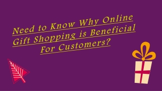 Why Online Gift Shopping is Beneficial For Customers