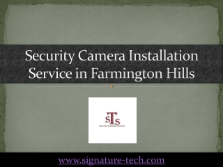 Security Camera Installation Service in Farmington Hills