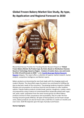 Global Frozen Bakery Market Size Study