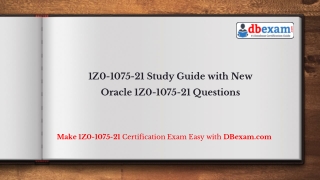1Z0-1075-21 Study Guide with New Oracle 1Z0-1075-21 Questions