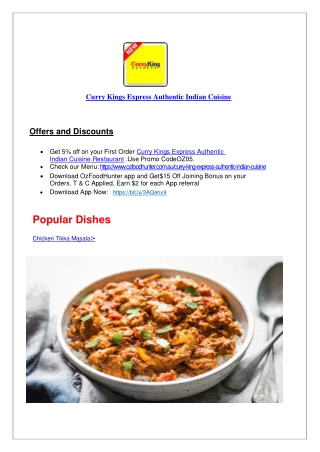 5% off - Curry King Express Authentic Indian Cuisine, NSW