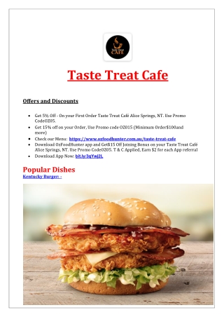 Taste Treat Café Alice Springs, NT - 5% Off
