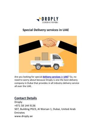 Delivery services UAE