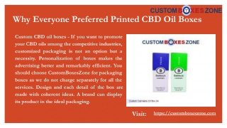 Why Everyone Preferred Printed CBD Oil Boxes