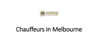 Chauffeurs in Melbourne