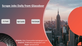 Scrape Jobs Daily from Glassdoor
