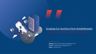 Scraping Car Auctions from Autobidmaster