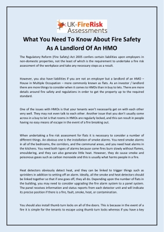 What You Need To Know About Fire Safety As A Landlord Of An HMO