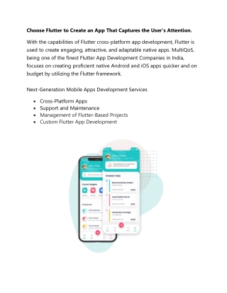 Flutter App Development Services By MultiQoS