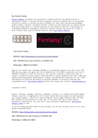 Buy Fentora Tablets