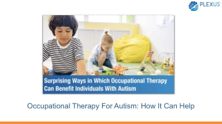 Occupational Therapy For Autism - How It Can Help