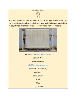 Modern Oriental Rugs  Shahbanurugs.com