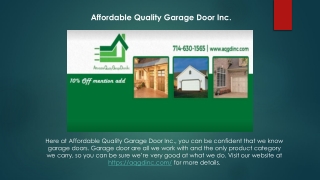 Residential Garage Doors Fountain Valley, CA