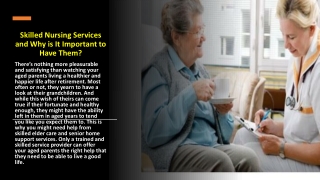Skilled Nursing Services and Why is It Important to Have Them?