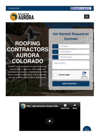 Roofing Contractors Aurora Colorado