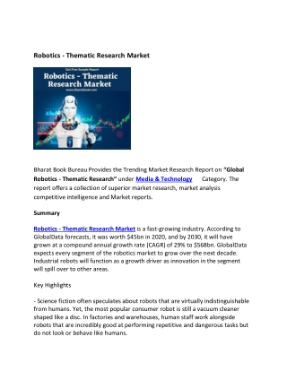 Robotics - Thematic Research Market