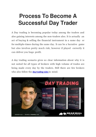 Process To Become A Successful Day Trader