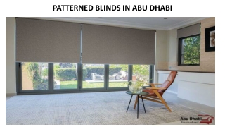 PATTERNED BLINDS IN ABU DHABI