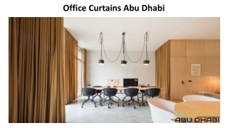 OFFICE CURTAINS ABU DHABI
