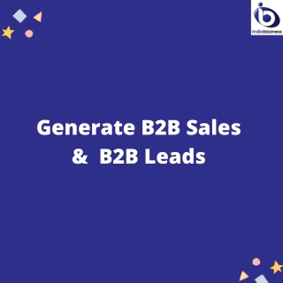 Generate b2b Revenue online at Indiabizzness