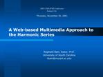 A Web-based Multimedia Approach to the Harmonic Series