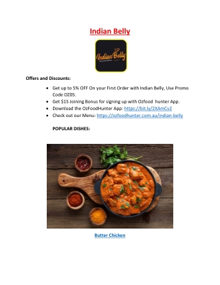 Indian Belly Restaurant Goodna Menu, QLD - 5% off