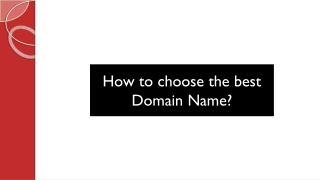 How to choose the best Domain Name?