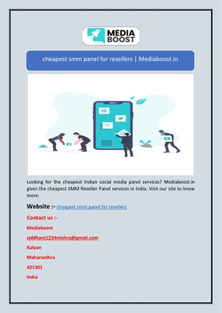 cheapest smm panel for resellers | Mediaboost.in