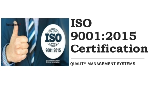 ISO 9001: 2015 Certification