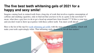 The five best teeth whitening gels of 2021 for a happy and sexy smile!