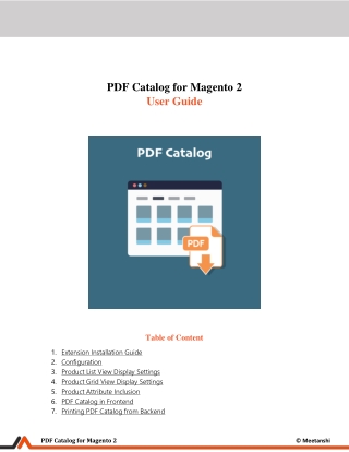 Magento 2 PDF Catalog