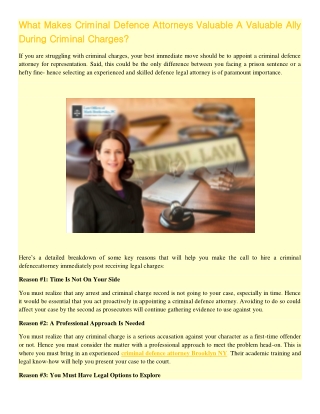 What Makes Criminal Defence Attorneys Valuable A Valuable Ally During Criminal Charges