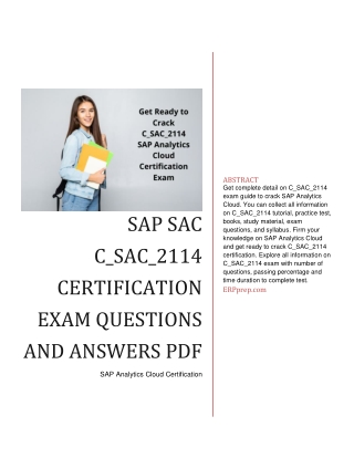 SAP SAC C_SAC_2114 Certification Exam Questions and Answers PDF