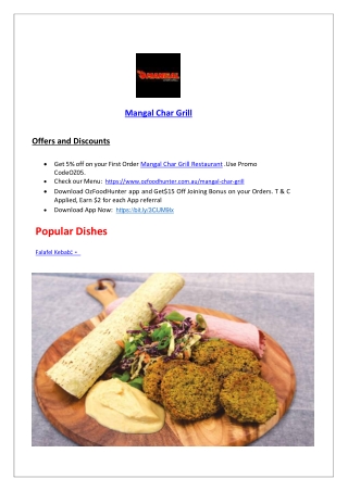 5% Off - Mangal Char Grill Middle Eastern, Turkish Menu Underwood, QLD