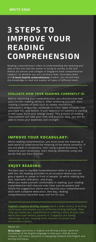 3 Steps To Improve Your Reading Comprehension