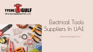Electrical Tools Suppliers In UAE