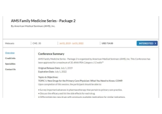 AMS Family Medicine Series - Package 2 by American Medical Seminars (AMS), Inc.