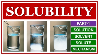 SOLUBILITY, PART-1, SOLUTE, SOLVENT, SOLUTION, TYPES OF  SOLUTION, MECHANISM