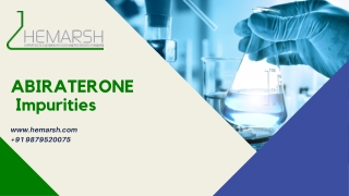 Abiraterone Impurities Manufacturer | Suppliers | Hemarsh Technologies