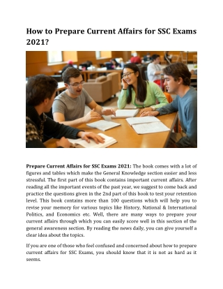 How to Prepare Current Affairs for SSC Exams 2021