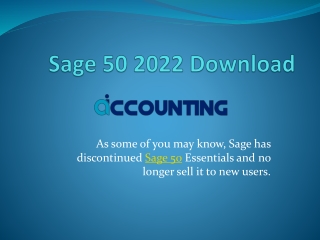 Sage 50 2022 Download