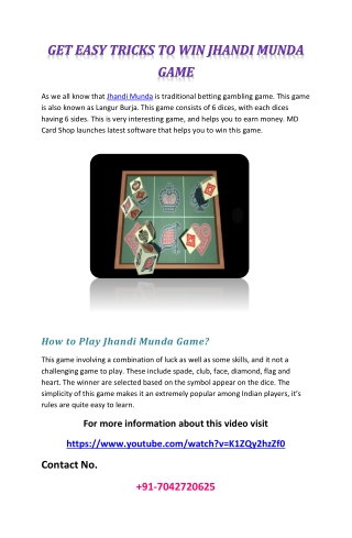Get Easy Tricks to win Jhandi Munda Game-