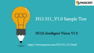 HCIA-Intelligent Vision V1.0 H12-511_V1.0 Dumps