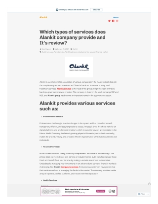 Which types of services does Alankit company provide and It’s review?