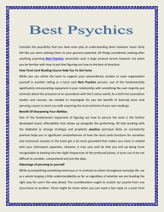 Best Psychics