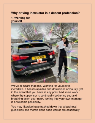 Looking For Driving Instructor in Shorton