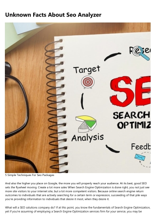 Seo Marketing Fundamentals Explained