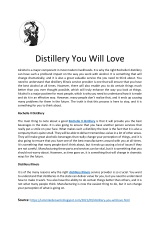 Distillery You Will Love