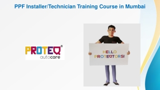 PPF Installer Technician Training Course in Mumbai