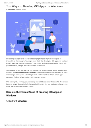 Top Ways to Develop iOS Apps on Windows